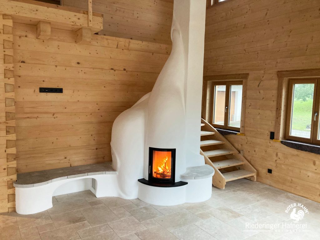 Soba organica tencuita construita din samota