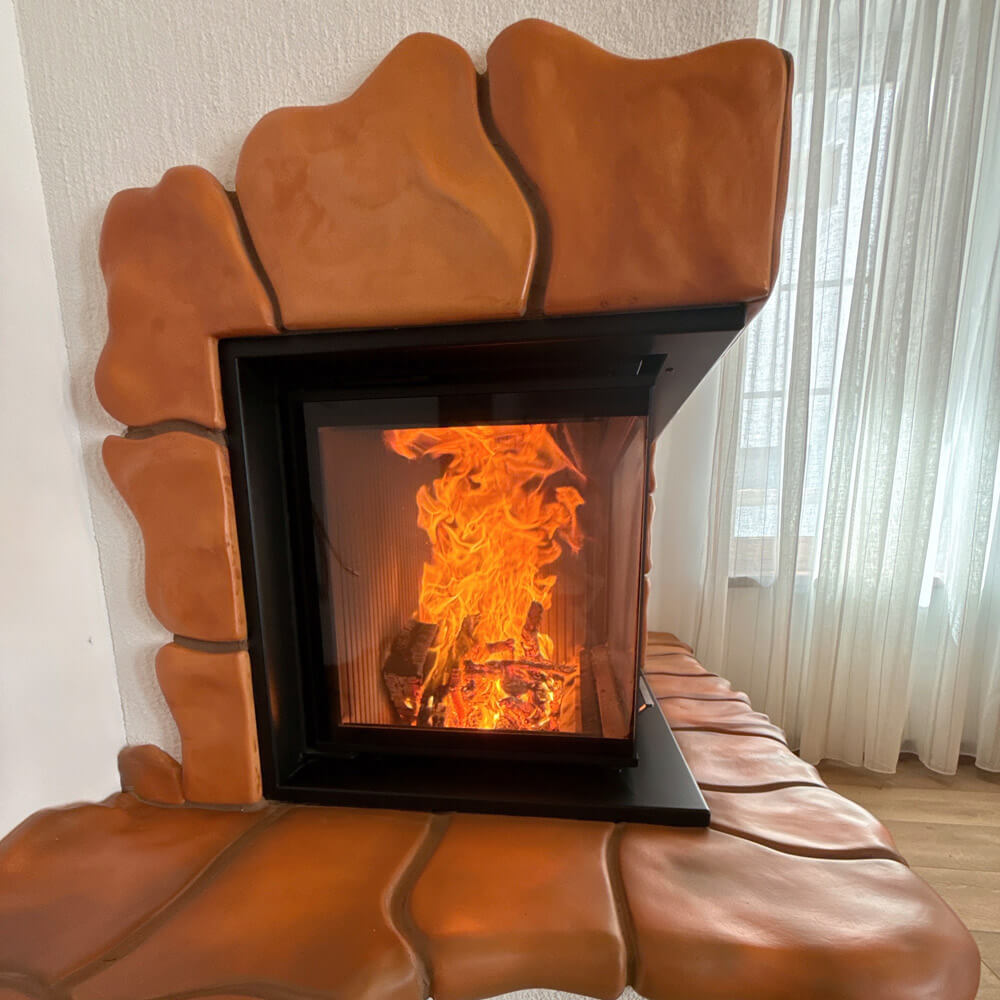 Cum am realizat un șemineu cu formă organică – un proiect unic, pas cu pas